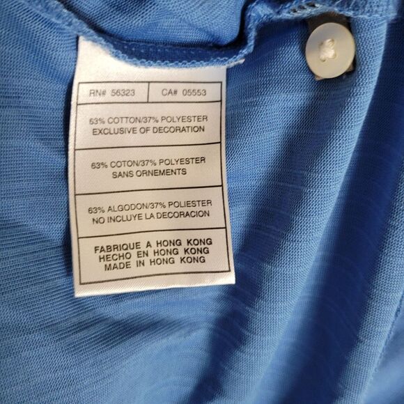 Tiger Woods Golf Polo Shirt Men's Size S Small Blue Short Sleeve Cotton Y2K VTG - Picture 8 of 8